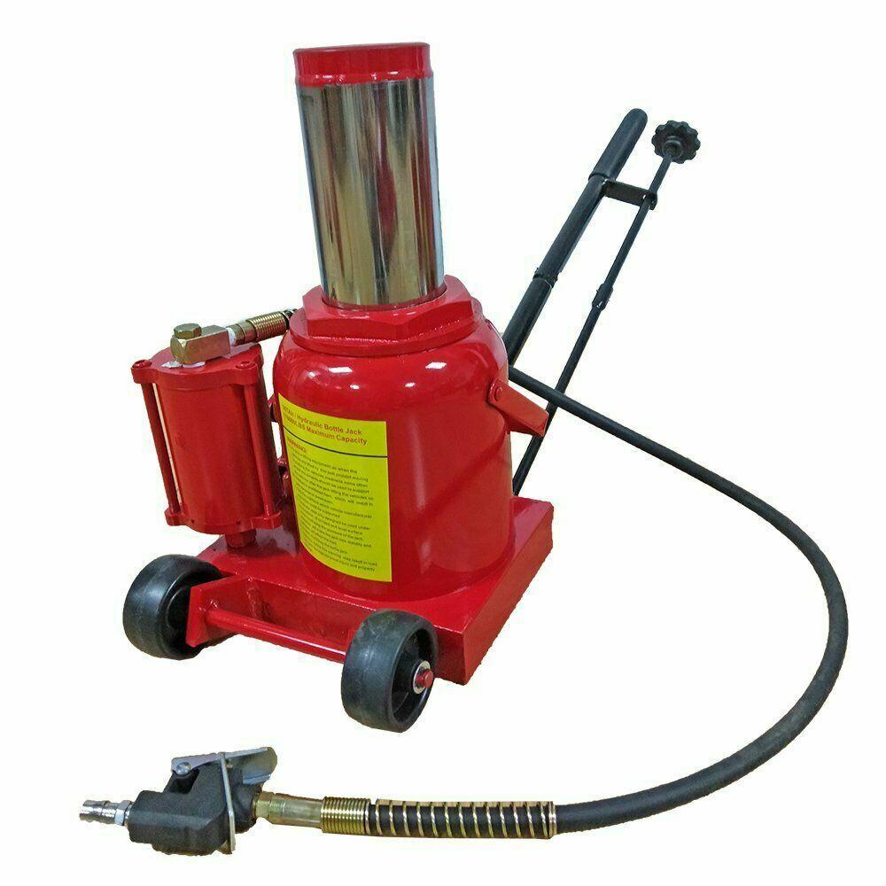 50 Ton Air / Manual Pneumatic Hydraulic Bottle Jack Automotive Repair Tool Heavy