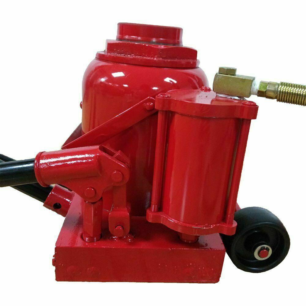 50 Ton Air / Manual Pneumatic Hydraulic Bottle Jack Automotive Repair Tool Heavy