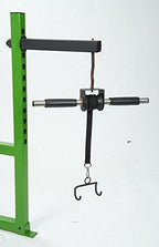 Grip Freak Thick Grip Wrist Roller w Power Rack Arm &amp; Weight Plate Loader
