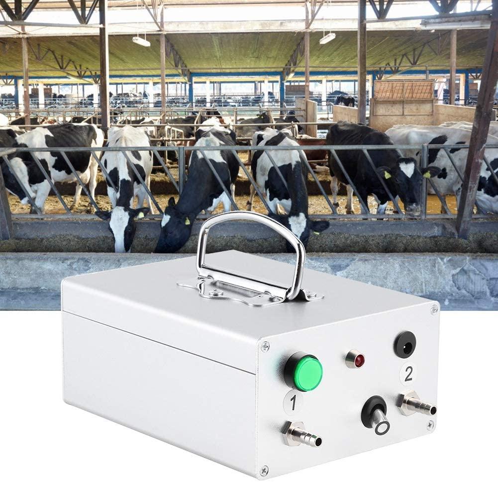 cow goat milking machine, pulsation vacuum pump milker 12v electric pulsation milking machine food processing portable livestock milking equipment, for donkey, sheep, cow, horse(us)