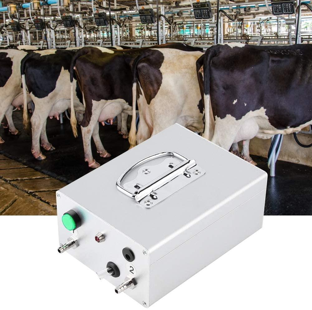 cow goat milking machine, pulsation vacuum pump milker 12v electric pulsation milking machine food processing portable livestock milking equipment, for donkey, sheep, cow, horse(us)