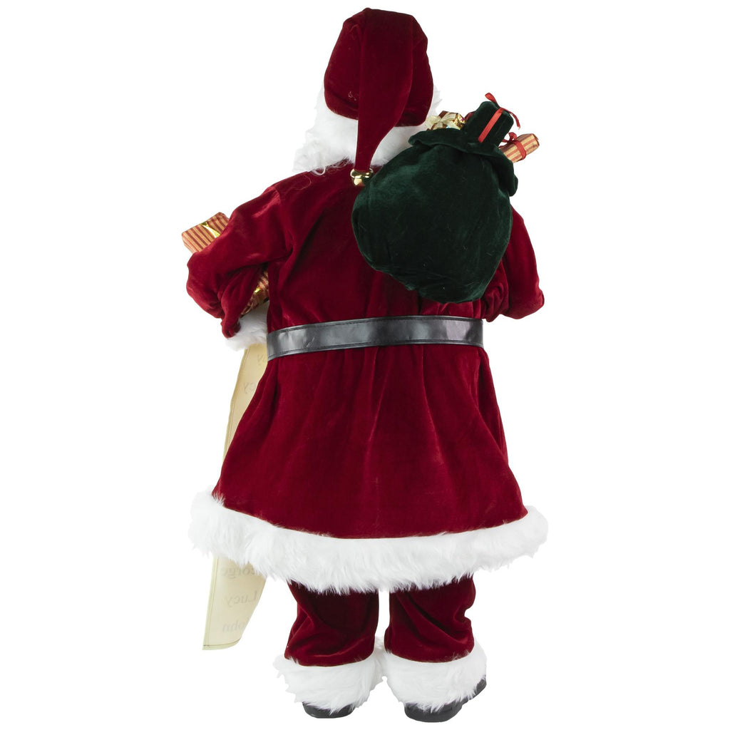 36" Santa Claus with Naughty or Nice List Christmas Figure