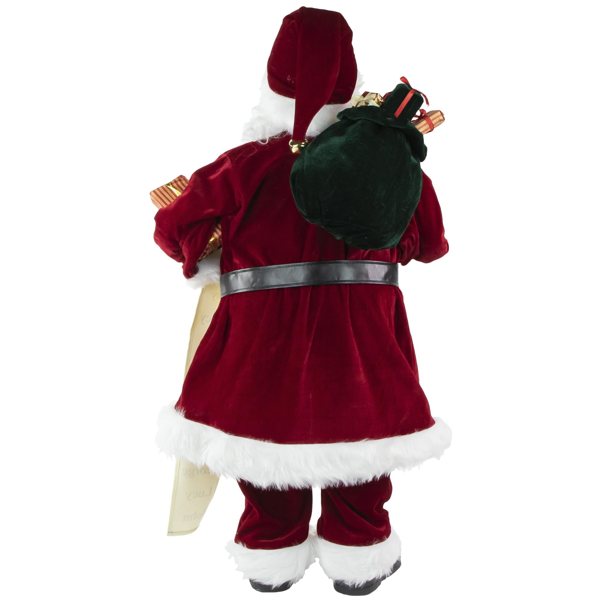 36" Santa Claus with Naughty or Nice List Christmas Figure