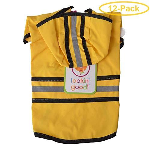 Fashion Pet Rainy Day Dog Slicker - Yellow Small (10"-14" from Neck Base to Tail) - Pack of 12