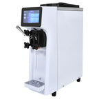 Commercial Ice Cream Machine, 1000W Single Flavor Soft Serve Ice Cream Maker, 10.6 QT/H Yield, 4L Hopper & 1.6L Cylinder, Touch Screen, Auto Clean & Pre-Cooling, Countertop Restaurant Snack Bar