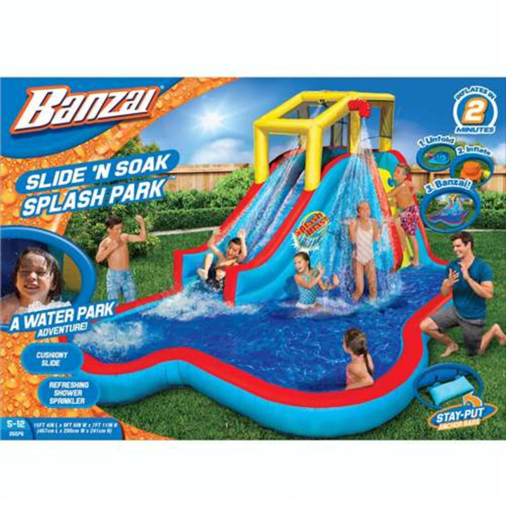Banzai Slide N Soak Inflatable Water Park Pool