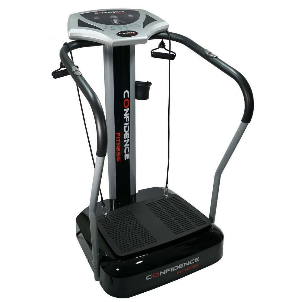 Confidence Fitness Whole Body Vibration Platform Trainer Fitness Machine with Arm Straps