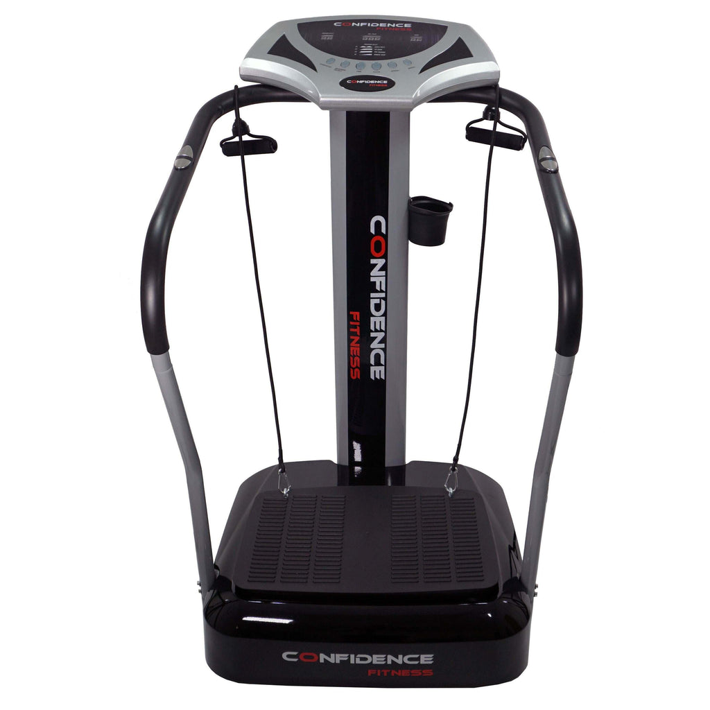 Confidence Fitness Whole Body Vibration Platform Trainer Fitness Machine with Arm Straps