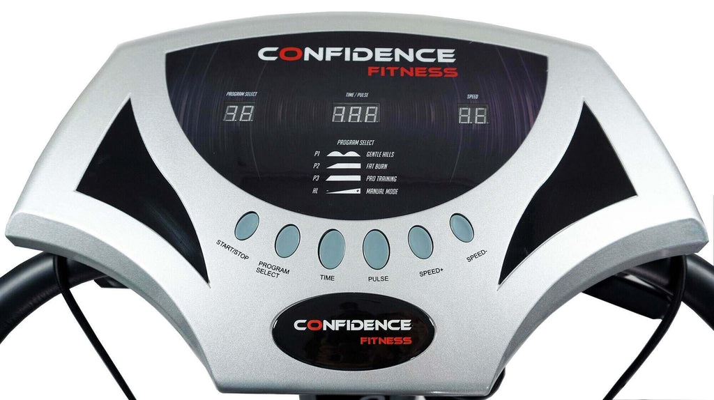 Confidence Fitness Whole Body Vibration Platform Trainer Fitness Machine with Arm Straps
