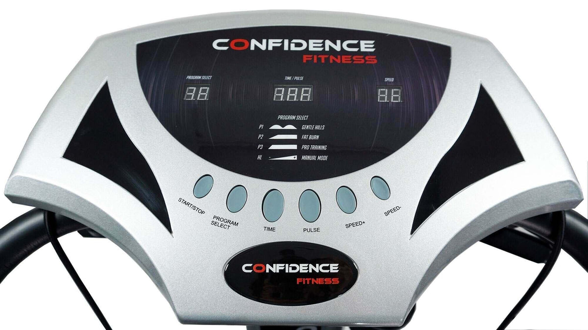 Confidence Fitness Whole Body Vibration Platform Trainer Fitness Machine with Arm Straps
