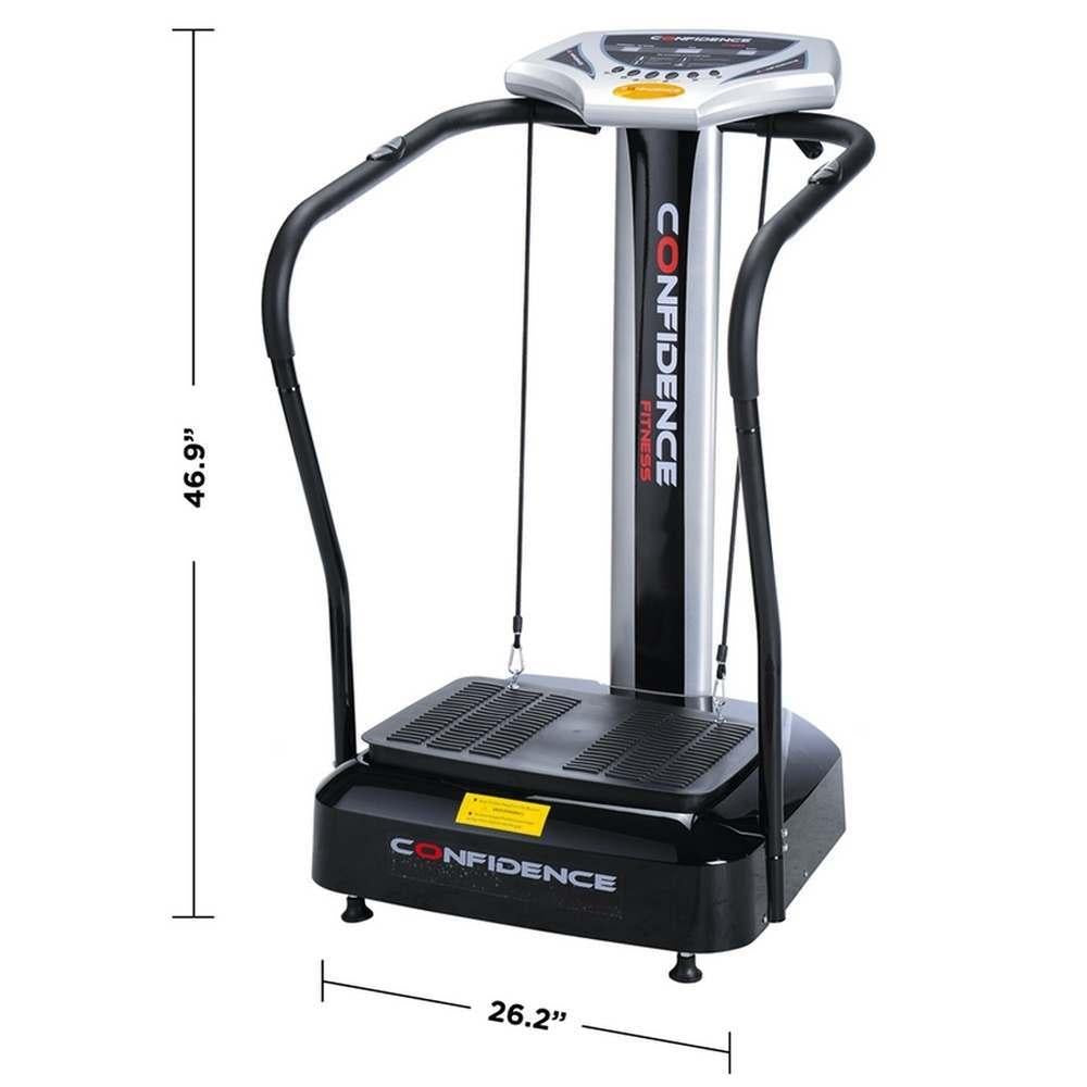 Confidence Fitness Whole Body Vibration Platform Trainer Fitness Machine with Arm Straps