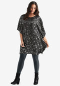 star print poncho tunic