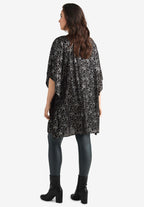 star print poncho tunic