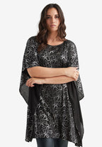 star print poncho tunic