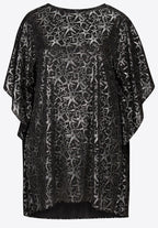 star print poncho tunic