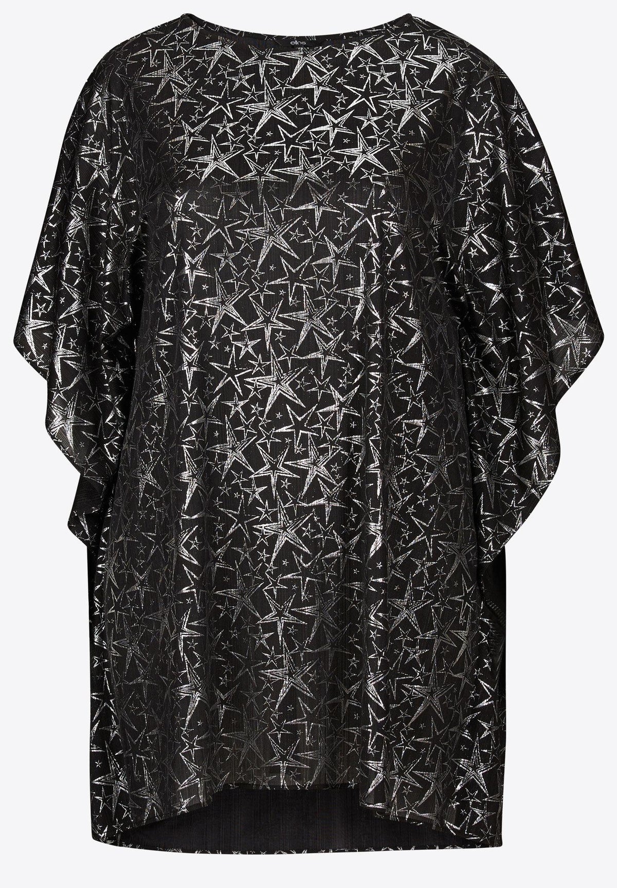 star print poncho tunic