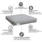 NaturoPet Natural Orthopedic Dog Bed, Premium Virgin Wool &amp; Coco-Latex Pet Mattress Removable Washable Cover Water Resistant Indoor-Outdoor Durable Chew Resistant Made in USA