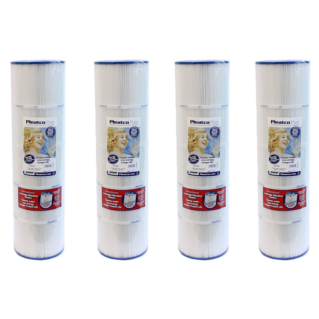 pleatco pcc105 pool spa replacement filter cartridge clean &amp; clear plus (4 pack)