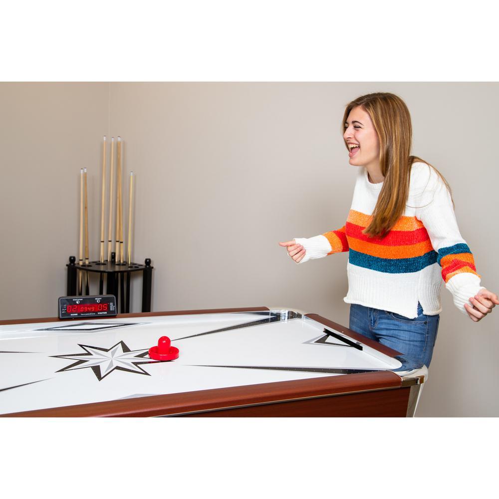 Midtown 6 ft. Air Hockey Family Game Table w/ Electronic Scoring, High-Powered Blower, Strikers and Pucks