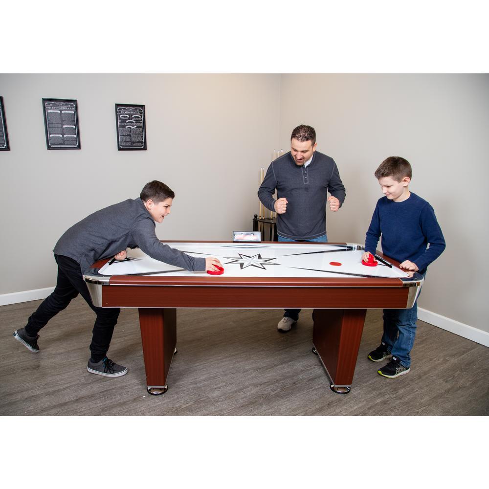 Midtown 6 ft. Air Hockey Family Game Table w/ Electronic Scoring, High-Powered Blower, Strikers and Pucks