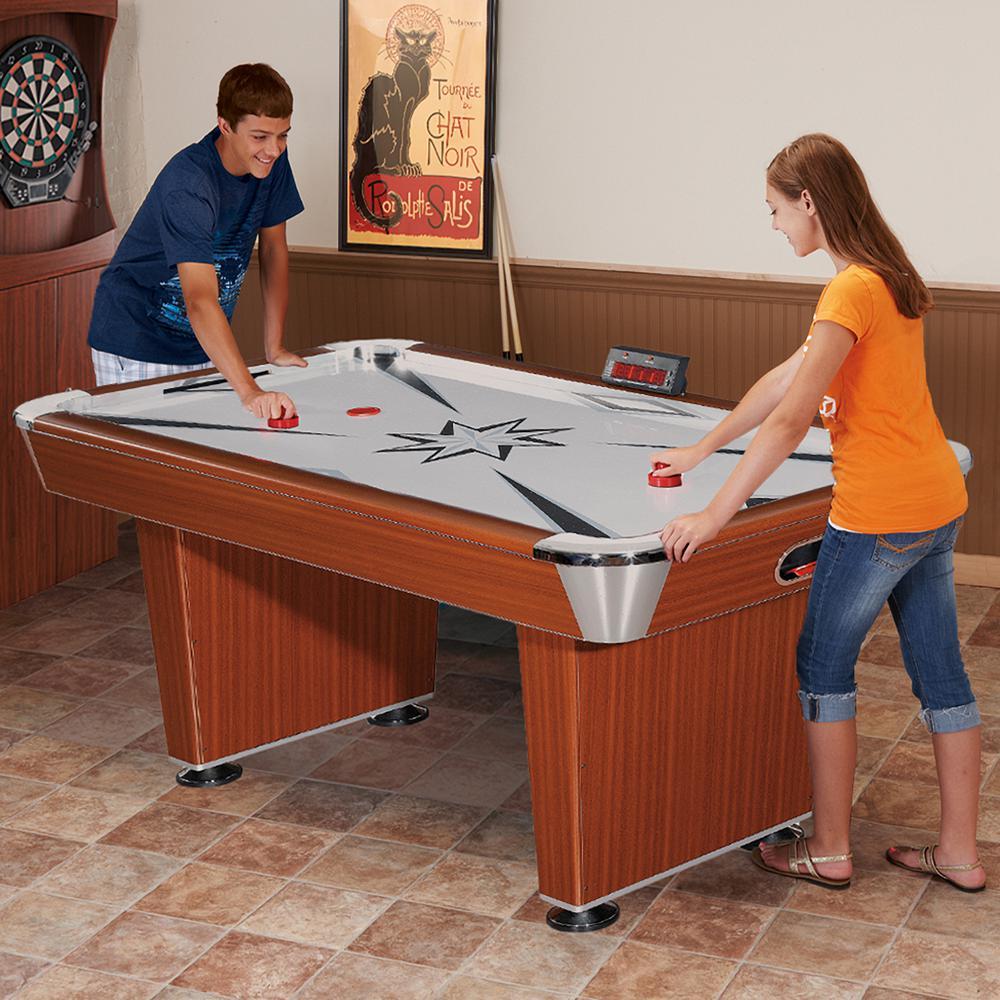 Midtown 6 ft. Air Hockey Family Game Table w/ Electronic Scoring, High-Powered Blower, Strikers and Pucks