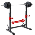 Barbell Rack 550LBS Max Load Adjustable Squat Stand Dipping Station Weight Bench