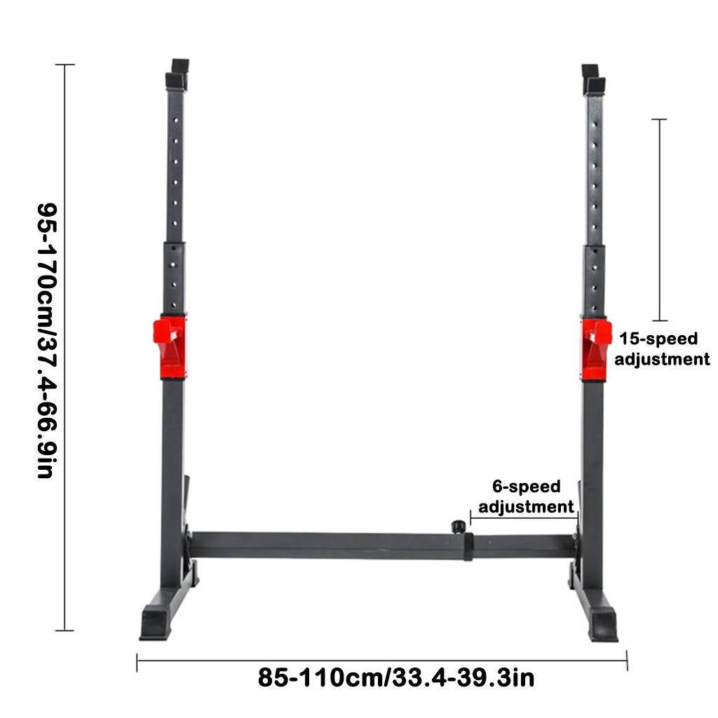Barbell Rack 550LBS Max Load Adjustable Squat Stand Dipping Station Weight Bench