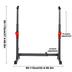 Barbell Rack 550LBS Max Load Adjustable Squat Stand Dipping Station Weight Bench
