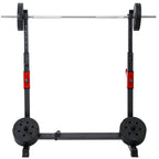 Barbell Rack 550LBS Max Load Adjustable Squat Stand Dipping Station Weight Bench