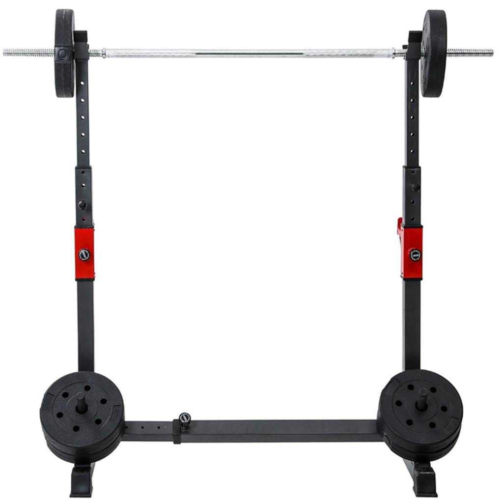 Barbell Rack 550LBS Max Load Adjustable Squat Stand Dipping Station Weight Bench