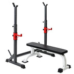 YOHOME PRODUCTS Barbell Rack 550lbs Max Load adjustable Squat Stand Dipping Station Weight Bench