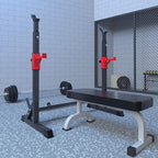 Barbell Rack 550LBS Max Load Adjustable Squat Stand Dipping Station Weight Bench