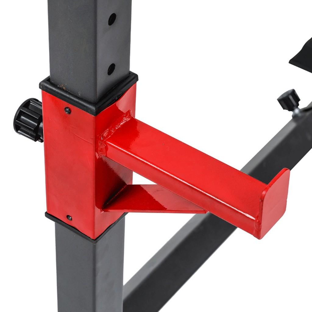Barbell Rack 550LBS Max Load Adjustable Squat Stand Dipping Station Weight Bench