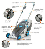 Swift 40V 18" Brushless Lawn Mower Cordless Lawnmower with Battery & Charger