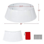 30 in. White Metal Christmas Tree Collar