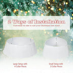 30 in. White Metal Christmas Tree Collar