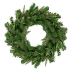 Pre-Lit Roosevelt Fir Artificial Christmas Wreath - 48-Inch, Warm White LED Lights
