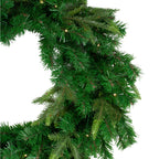 Pre-Lit Roosevelt Fir Artificial Christmas Wreath - 48-Inch, Warm White LED Lights