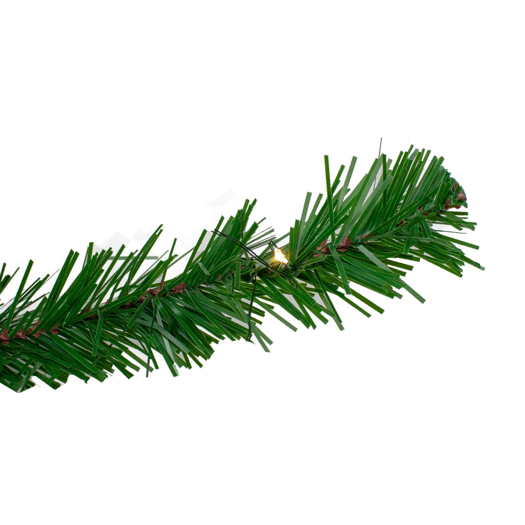 Pre-Lit Roosevelt Fir Artificial Christmas Wreath - 48-Inch, Warm White LED Lights