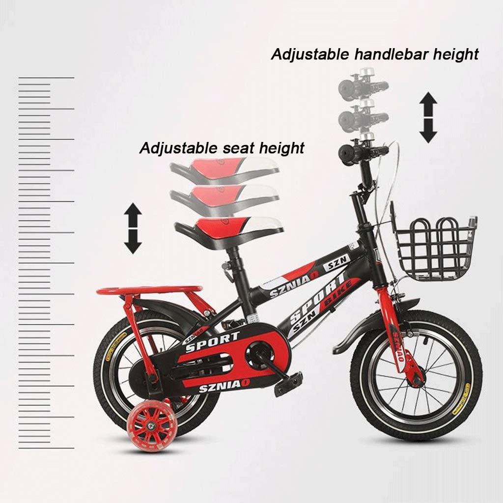JLFSDB Kids Bike BMX Bike for Kids Boys Girls Bicycle Children's Bicycles Boys Girls Pedal Bicycle High-Carbon Steel with Training Wheels and Handbrake 85% Assembled (Color : Blue, Size : 12inch)