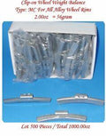 500 Pc Clip-on Wheel Weight  Type MC 2.00 oz 2 oz 56g Total 1000.00 oz