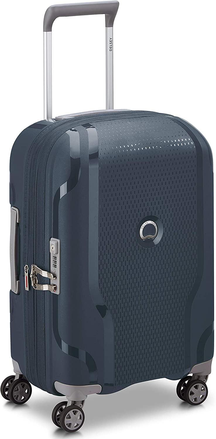 Clavel Hardside Expandable Luggage with Spinner Wheels, Blue Jean, Carry-On 19 Inch