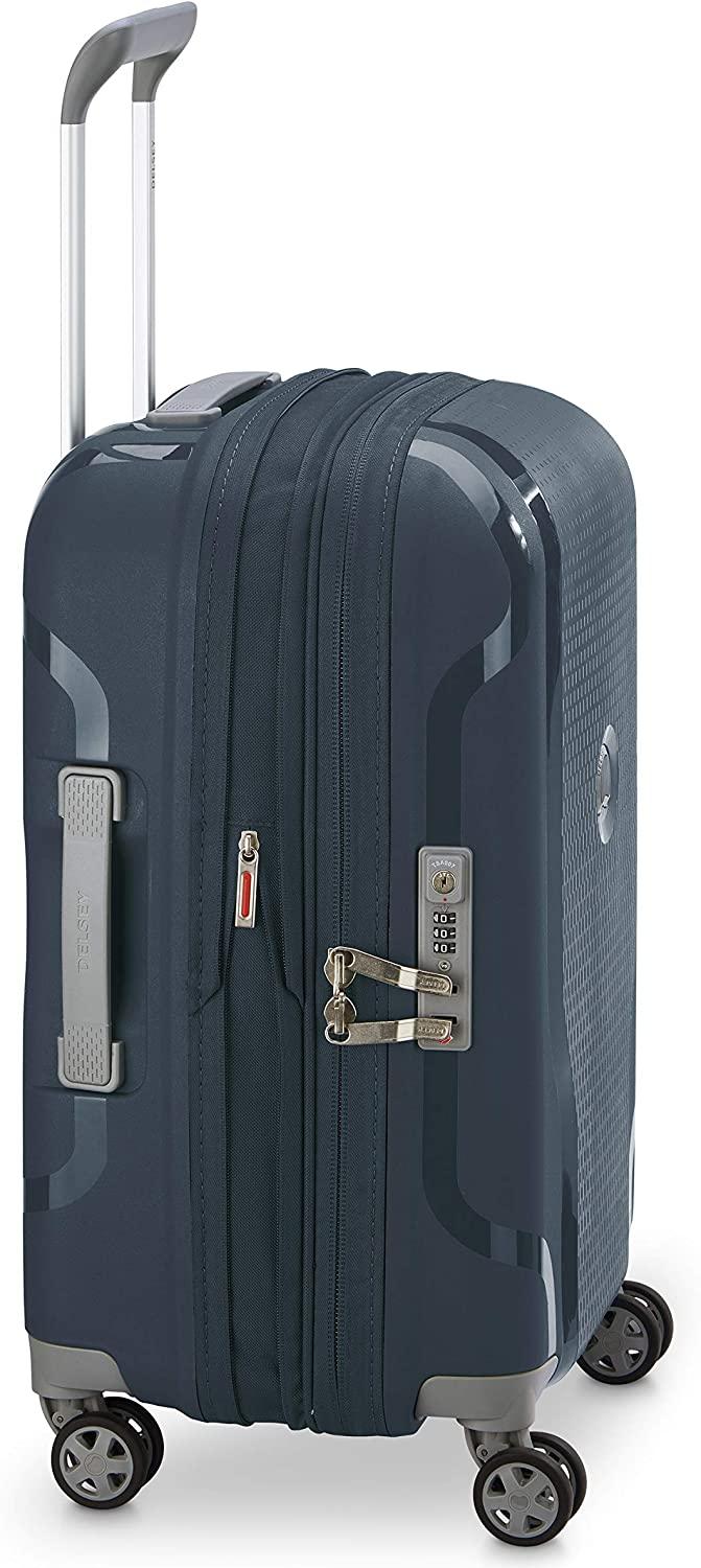 Clavel Hardside Expandable Luggage with Spinner Wheels, Blue Jean, Carry-On 19 Inch