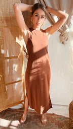 The Shaken Espresso Maxi Dress