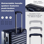 Luggage Suitcase 3 Piece Set expandable (only 28”) ABS+PC Spinner suitcase with TSA Lock carry on 20 in 24in 28in (sakura pink)