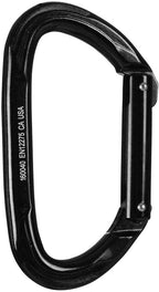 Fusion Climb Vapor Aluminum Straight Gate Modified D Black Carabiner 10-Pack