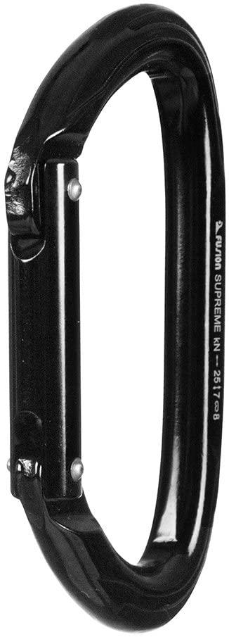 Fusion Climb Vapor Aluminum Straight Gate Modified D Black Carabiner 10-Pack
