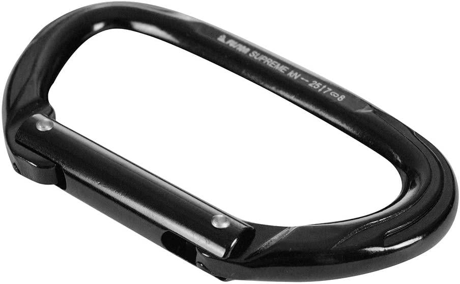 Fusion Climb Vapor Aluminum Straight Gate Modified D Black Carabiner 10-Pack