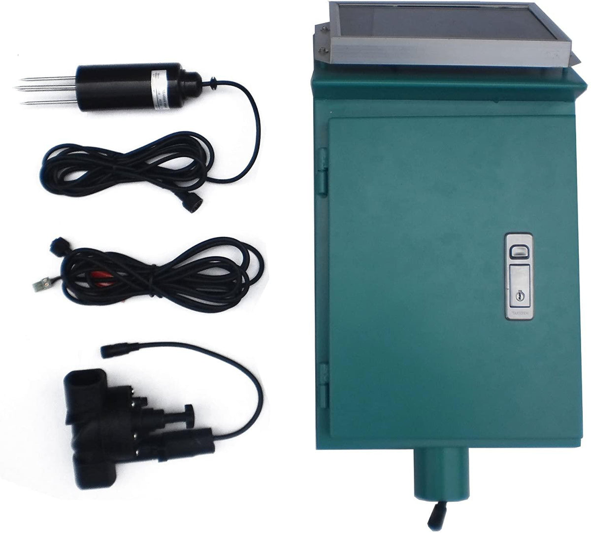 Ancnoble GG-004C-1 4 Zones Irrigation Controller with Moisture Sensor/Timer, 21 by 7 by 10.25-Inch, Green/Black