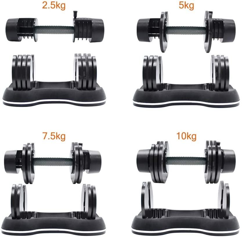 ATIVAFIT Adjustable Dumbbell for Workout Strength Training Fitness Weight Gym, 27.5 Pounds (Single)